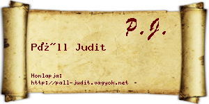 Páll Judit névjegykártya